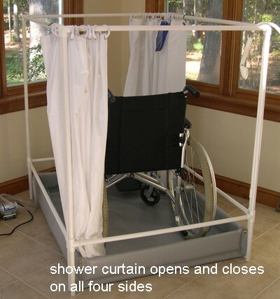 Liteshowe Standard Model, Shower Curtains For Wheelchair Accessible Showers